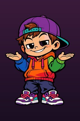 Classic snapback and color-block hoodie look